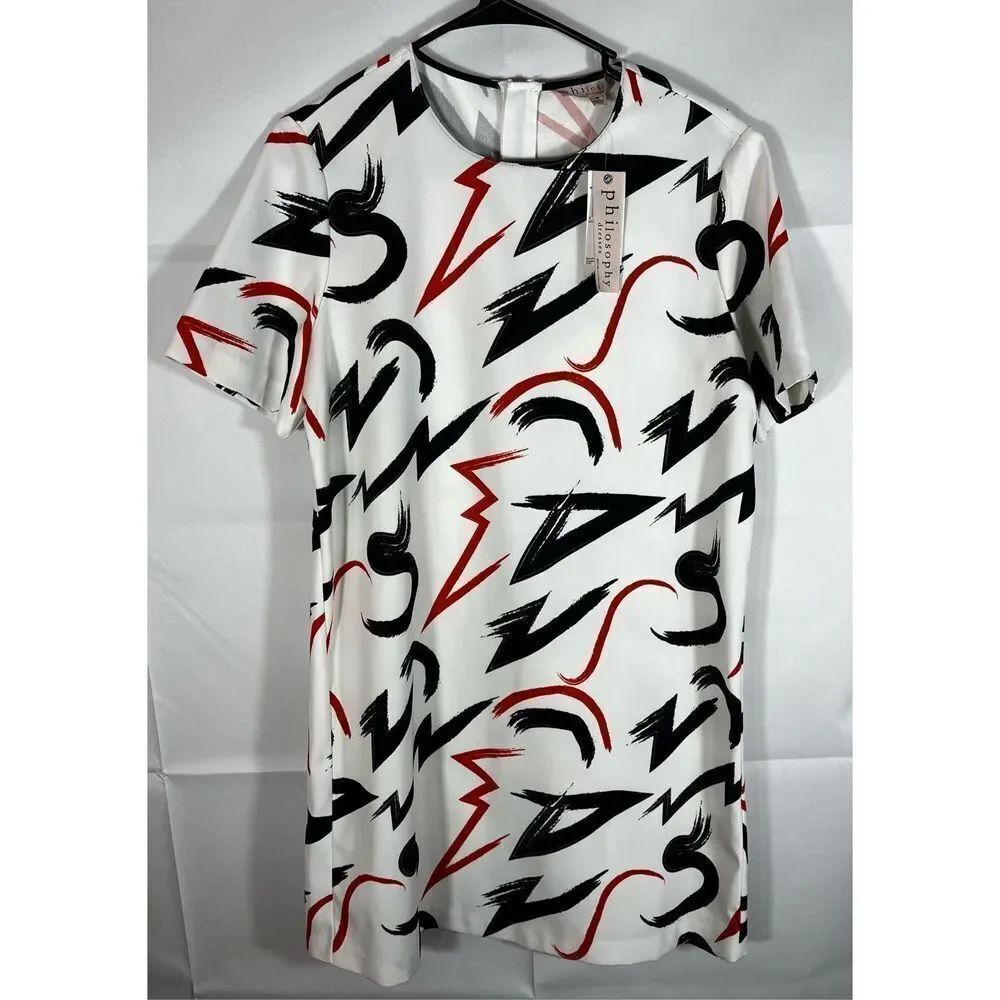 Philosophy retro print dress